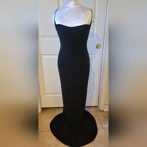 FERNANDO WONG BLACK FORMAL GOWN  (sz med)